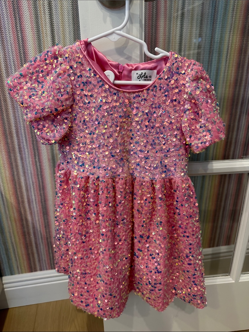 Lola and the Boys Pink Sequin Party Dress for Girls